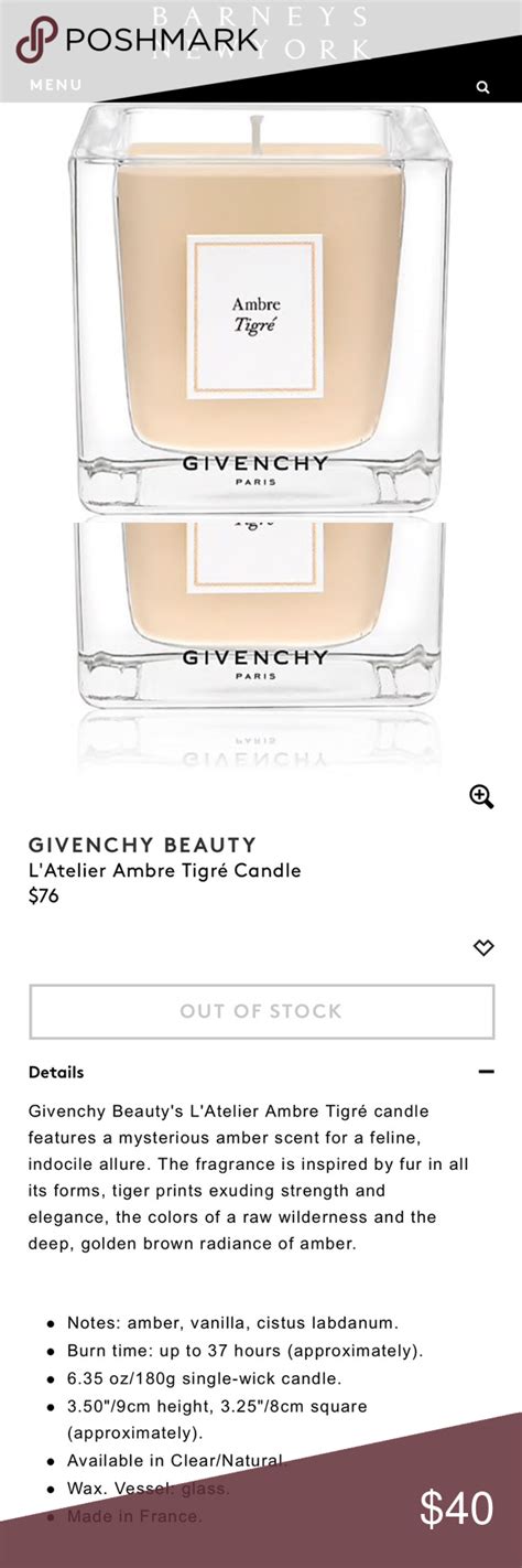 givenchy candle|Women's Designer Givenchy Candles & Room Scents .